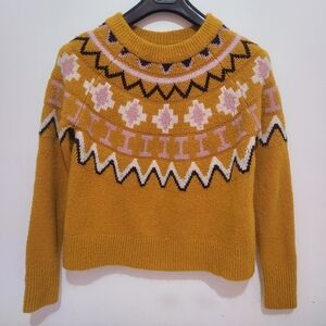 Chic Mustard Fair Isle Sweater